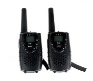 Mini Walkie Talkie With Earphone Jack UHF 462Mhz FRS/GMRS T667 Twin Walkie Talkie for Children 2Pcs Up to 6Km(Black)  
