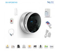 Snov HD Wifi Night Vision IP Baby Monitor Cube IP Camera Business Present with 5pcs Wireless Alarm Sensors, CMS & APP  