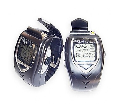 22 Channels Sliver Wrist Watch Style A Pair Walkie Talkie with Big Backlight LCD Screen  