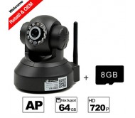 Besteye® 8GB TF Card and H.264 WIFI Camera IP HD 720P 1.0M Pixels PTZ IR Night Vision Wired or Wireless Camera WIFI  