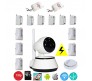 WIFI Intruder Home Alarm IP Camera Wireless Security System With 6 Door Sensor 5 Infrared Motion PIR 1 Smoke Detector  