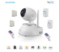 Snov Wireless IP IR PTZ Surveillance Camera with 6pcs Wireless Alarm Detector, Motion Detection, APP SV-VPC2K4  