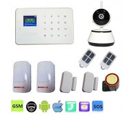 Wireless GSM Alarm System & Alarme WIFI IP Camera 720p TF Card Video Record With PIR Door Sensor Burglar Home Security  