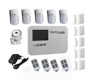 Android Burglar SIM Card Gsm Alarm System Wireless Wired For Home House Security With 5 PIR Detector, 5 Door Sensor  