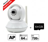 Besteye® 64GB TF Card and HD720P H.264 P2P WIFI Camera IP 1.0M Pixels PTZ IR Night Vision Wired or Wirless Camera WIFI  